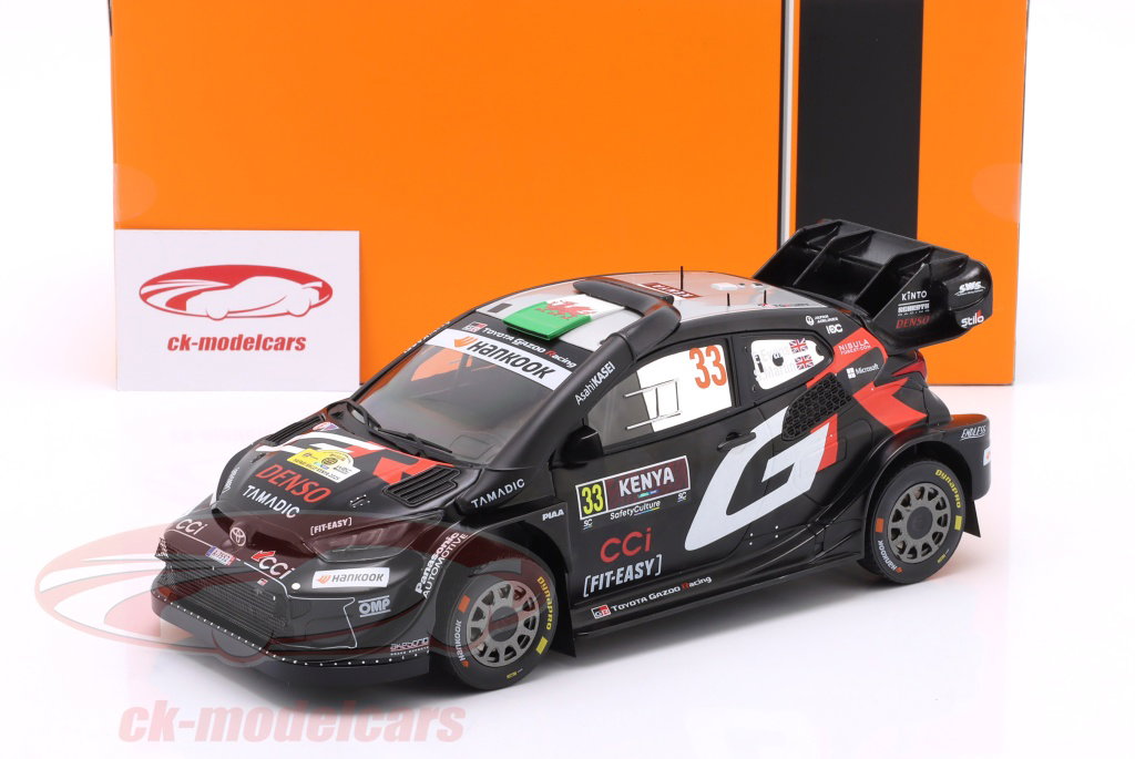ミニカー TOYOTA GR Yaris Rally1 2025 Ixo 1:18 Toyota GR Yaris Rally1 #33 勝者 Rallye Safari Kenya 2025