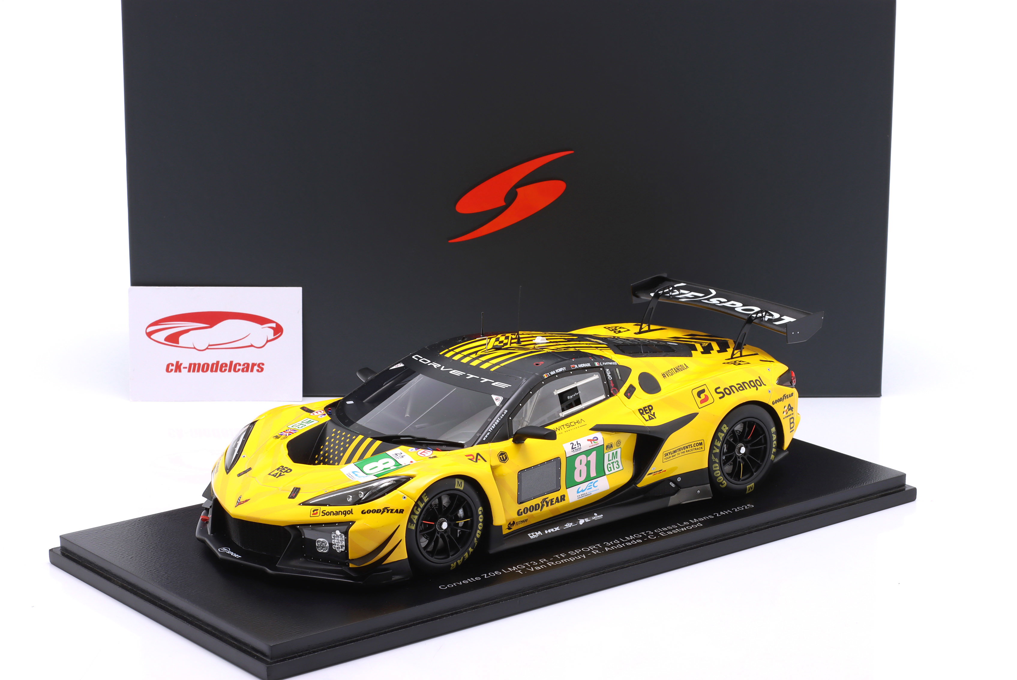 CHEVROLET CORVETTE 雑貨 Spark 1:18 Chevrolet Corvette Z06 GT3.R #81 24h LeMans 2025 TF