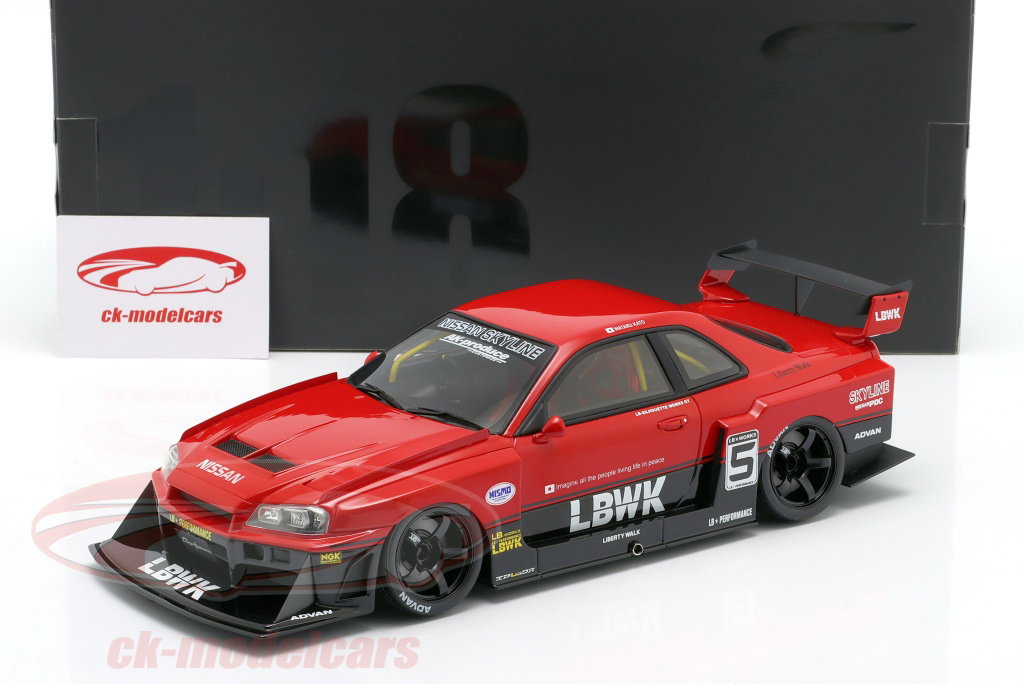 GT-SPIRIT 1:18 Nissan Skyline R34 GT-R LBWK Super Silhouette 2020