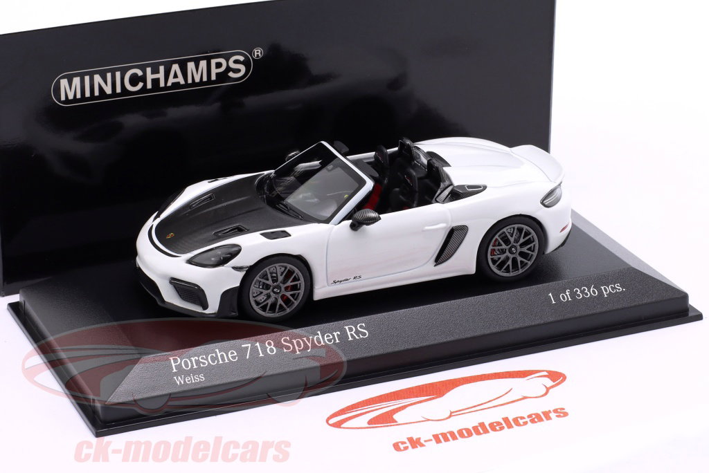 ポルシェ718スパイダー ミニカー ホワイト Minichamps 1:43 Porsche 718 Spyder RS ヴァイザッハパッケージ 2023