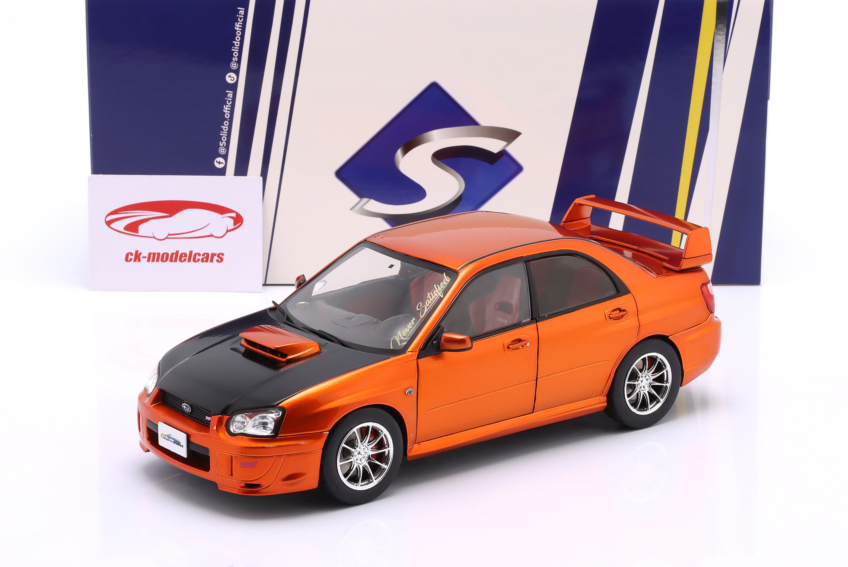 Solido 1:18 Subaru Impreza WRX STI year 2023 orange metallic