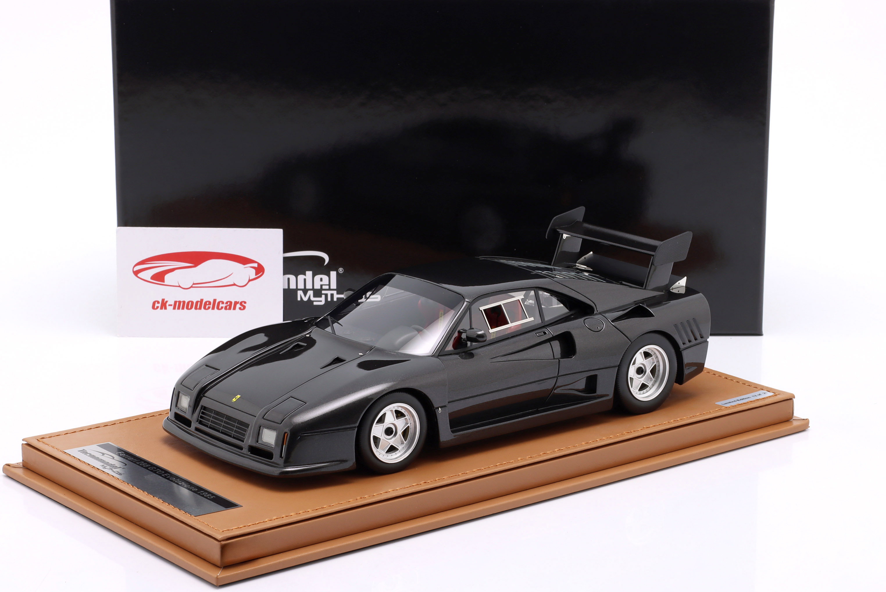 Tecnomodel 1:18 Ferrari 288 GTO Evoluzione 1985 黒 メタリック / 銀