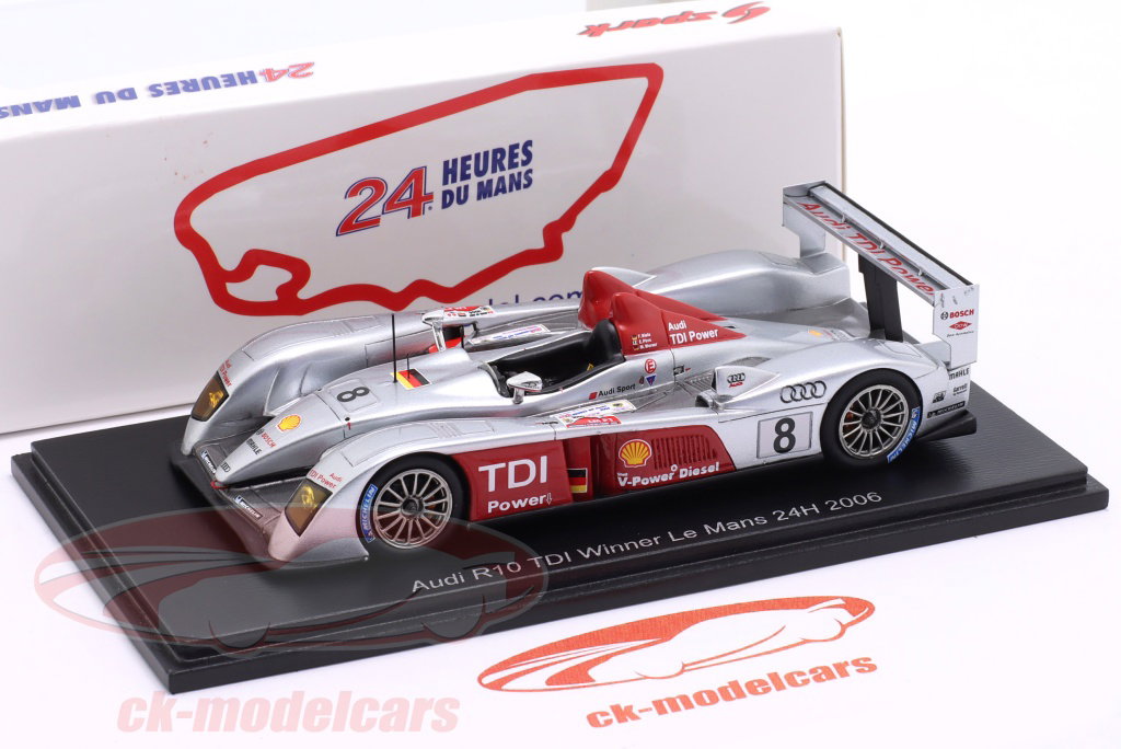 1/18スパーク AUDI R10 TDI n°8 ルマン2006 優勝モデル Spark 1:43 Audi R10 TDI #8 winner 24h LeMans 2006 Biela, Pirro