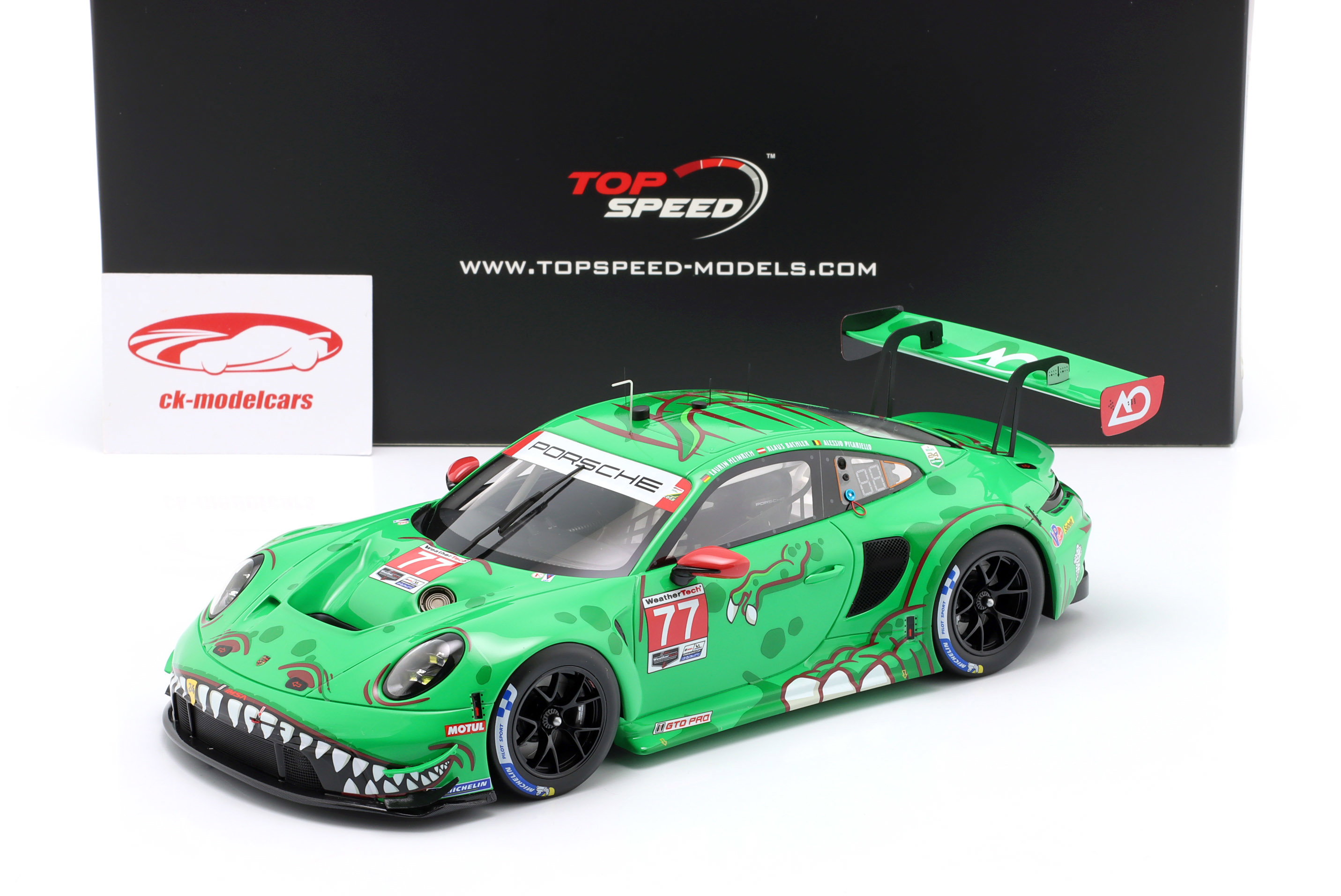 絶版新品未開封品 1/43 ポルシェ 911 GT3 RSR Type 997 True Scale 1:18 ポルシェ 911 GT3 R #77 24時間デイトナ 2025 REXY AO