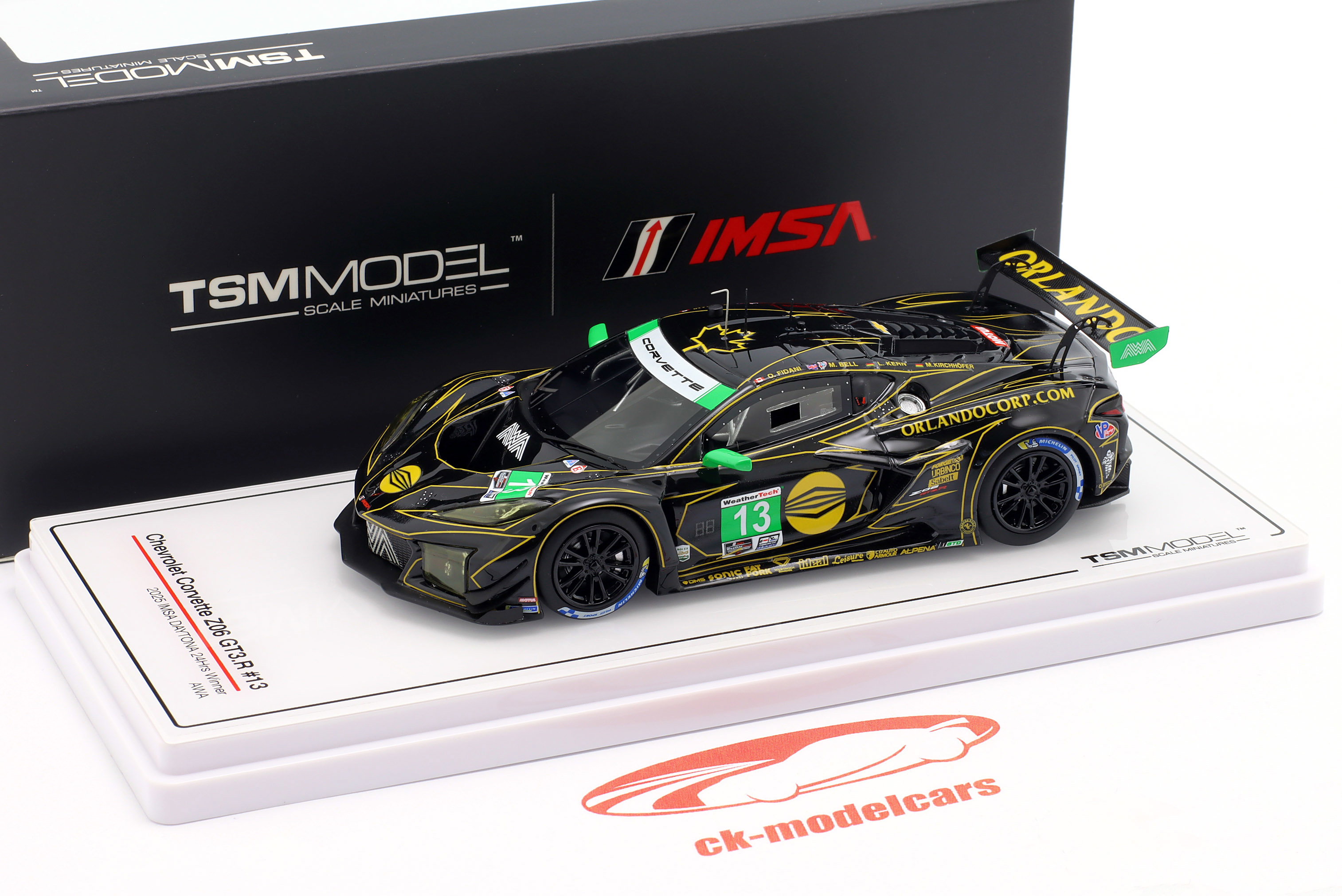 True Scale 1:43 Chevrolet Corvette Z06 GT3.R #13 勝者 GTD 24h
