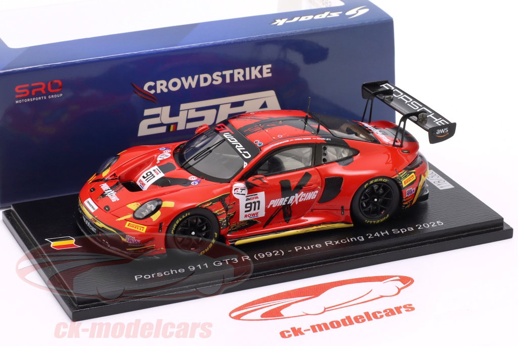 Spark 1:43 Porsche 911 GT3 R #911 24h Spa 2025 Pure Rxcing SB870