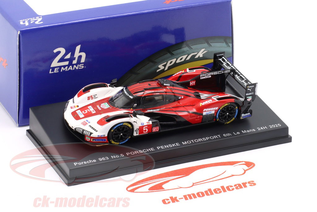 Spark 1:64 Porsche 963 #5 6th 24h LeMans 2025 Porsche Penske