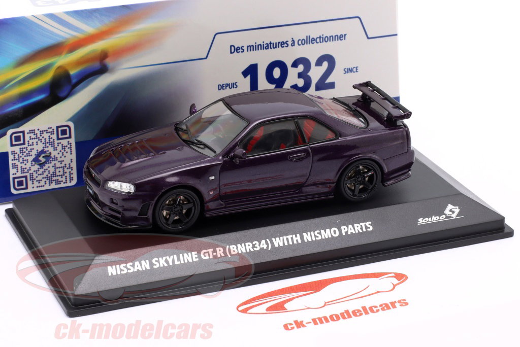 SKYLINE GT-R NISMO 模型パーツセット Solido 1:43 Nissan Skyline GT-R (BNR34) Nismo Parts year 2005