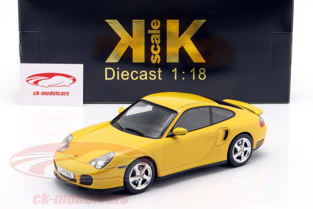 KK-Scale 1:18 Porsche 911 (996) Turbo year 2000 yellow KKDC181473