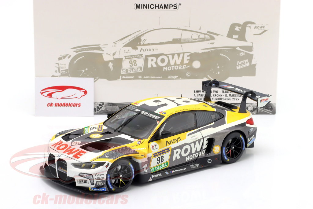 Minichamps 1:18 BMW M4 GT3 Evo #98 ganhador 24h Nürburgring 2025