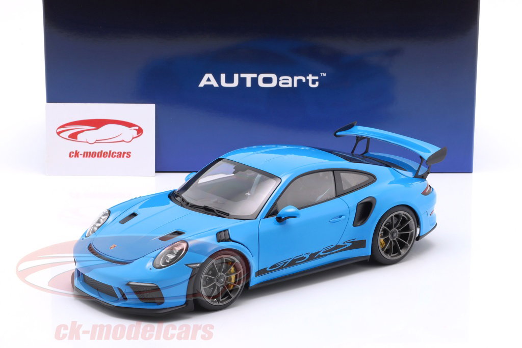 アール様ご確認用です♪ AUTOart 1:18 Porsche 911 (991.2) GT3 RS 建設年 2017 リビエラ 青