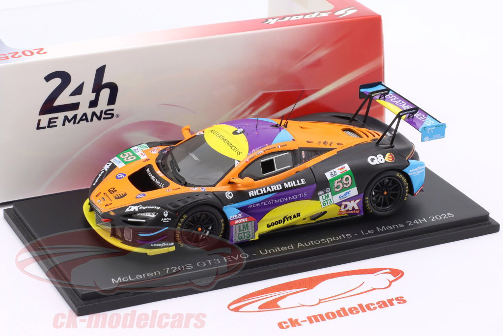 Spark 1:43 McLaren 720S GT3 Evo #59 24h LeMans 2025 United