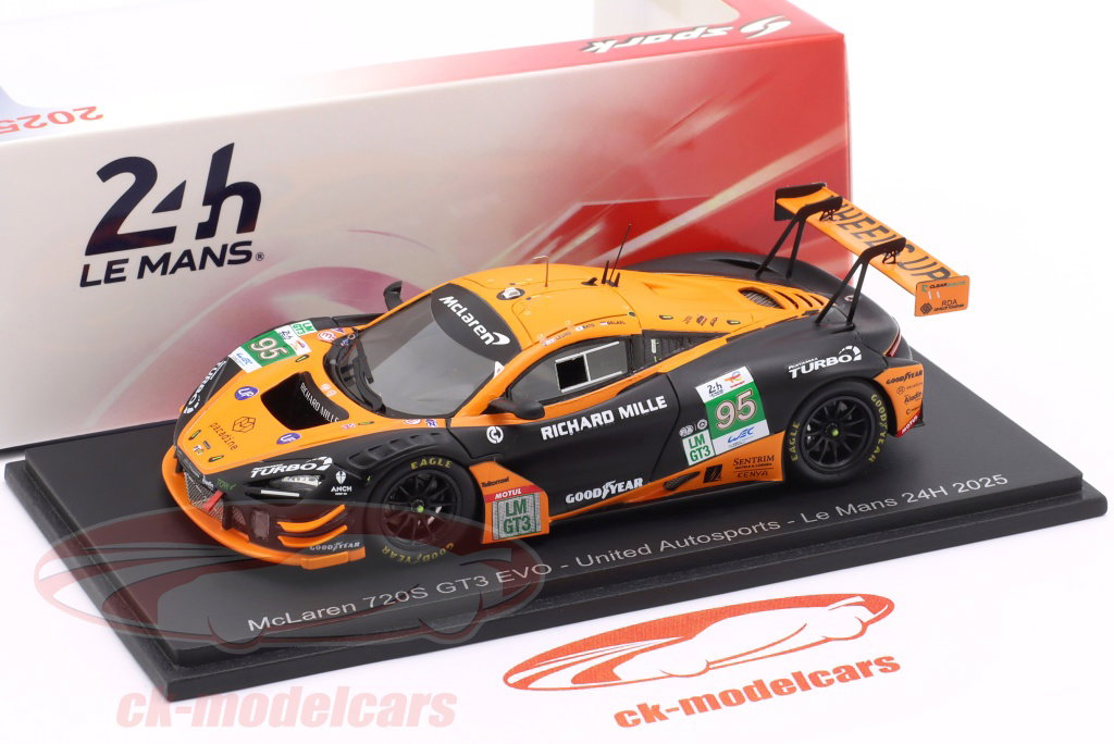 ミニカー spark 1/43 720s gt3 evo optimum ms no,27 Spark 1:43 McLaren 720S GT3 Evo #95 24h LeMans 2025 United