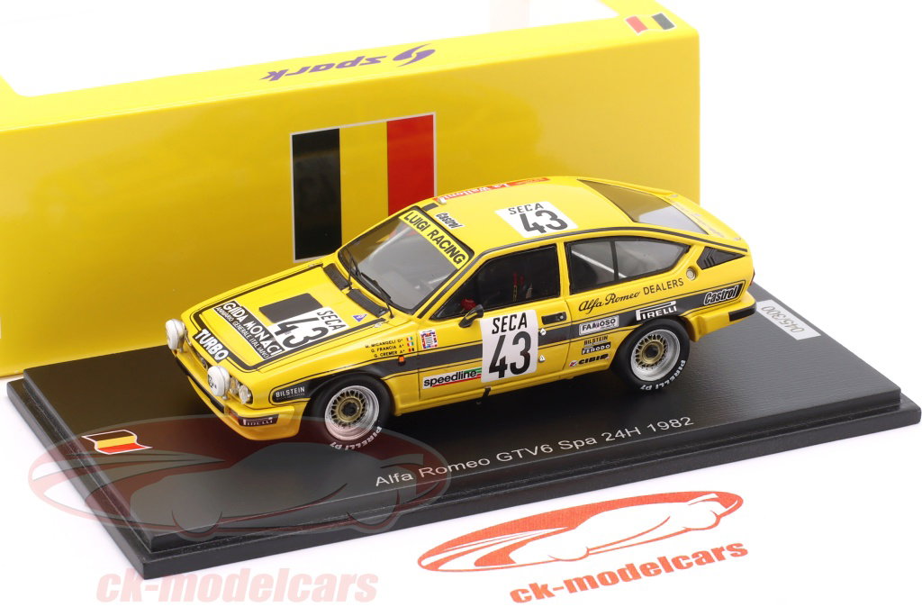 Spark 1:43 Alfa Romeo Alfetta GTV6 #43 24h Spa 1982 Cremer