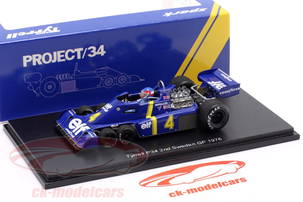 Spark 1:43 Patrick Depailler Tyrrell P34 #4 2位 スウェーデン GP 式