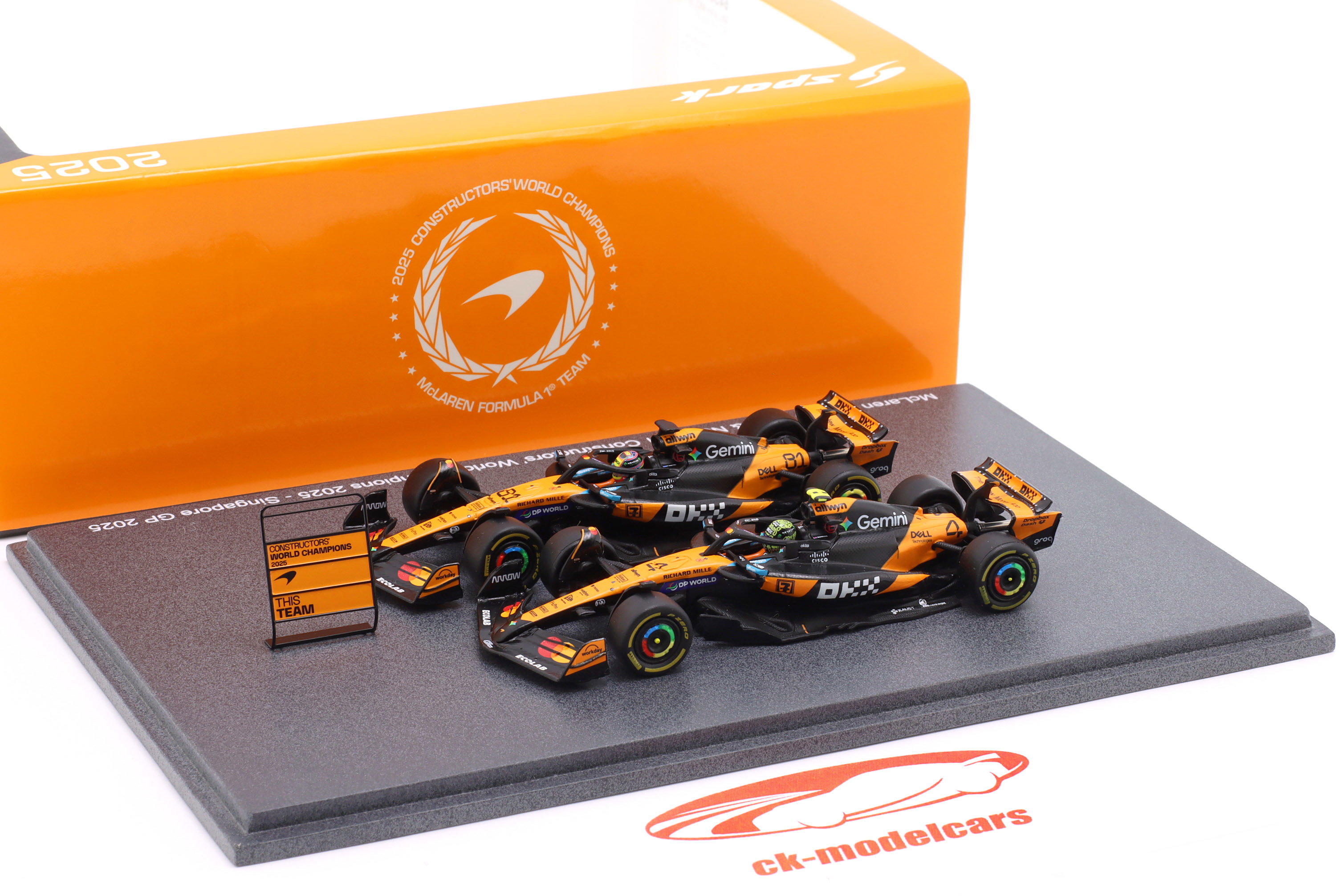 ウィリアムズF1チーム ミニカー 2台セット Spark 1:43 2-Car Set Norris #4 & Piastri #81 Constructors' World