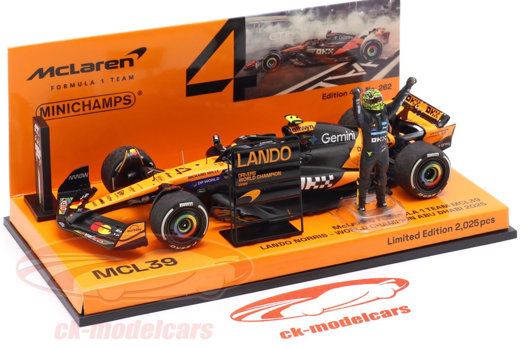 MINICHAMPS F1カー 1/43 スケール Minichamps 1:43 Lando Norris McLaren MCL39 #4 3rd Abu Dhabi GP