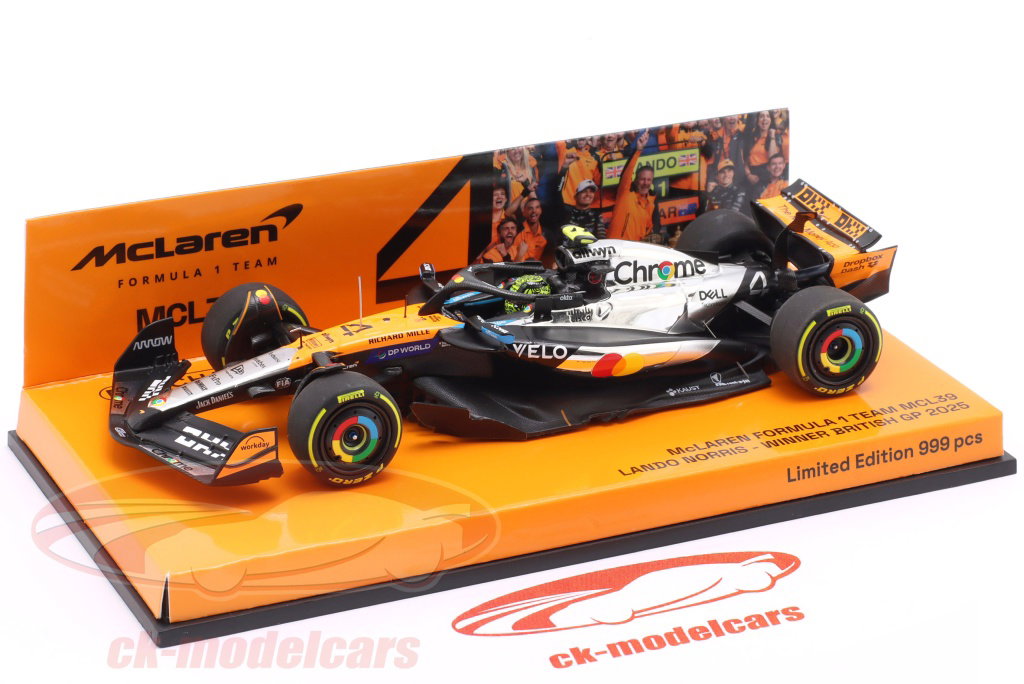 McLaren MCL39 Lando Norris 限定版 Minichamps 1:43 Lando Norris McLaren MCL39 #4 勝者 イギリス GP 式