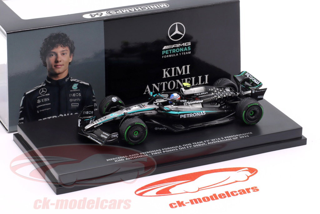 Minichamps 1:64 K. Antonelli Mercedes-AMG F1 W16 #12 4番目