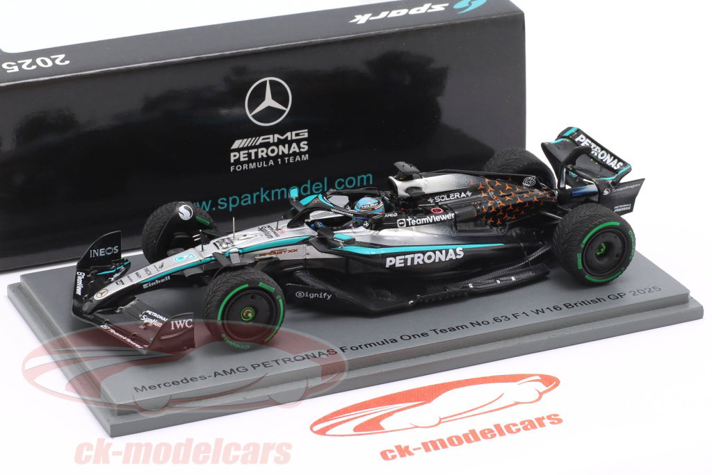 Sparco 1:43 George Russell Mercedes-AMG F1 W16 #63 10th British GP