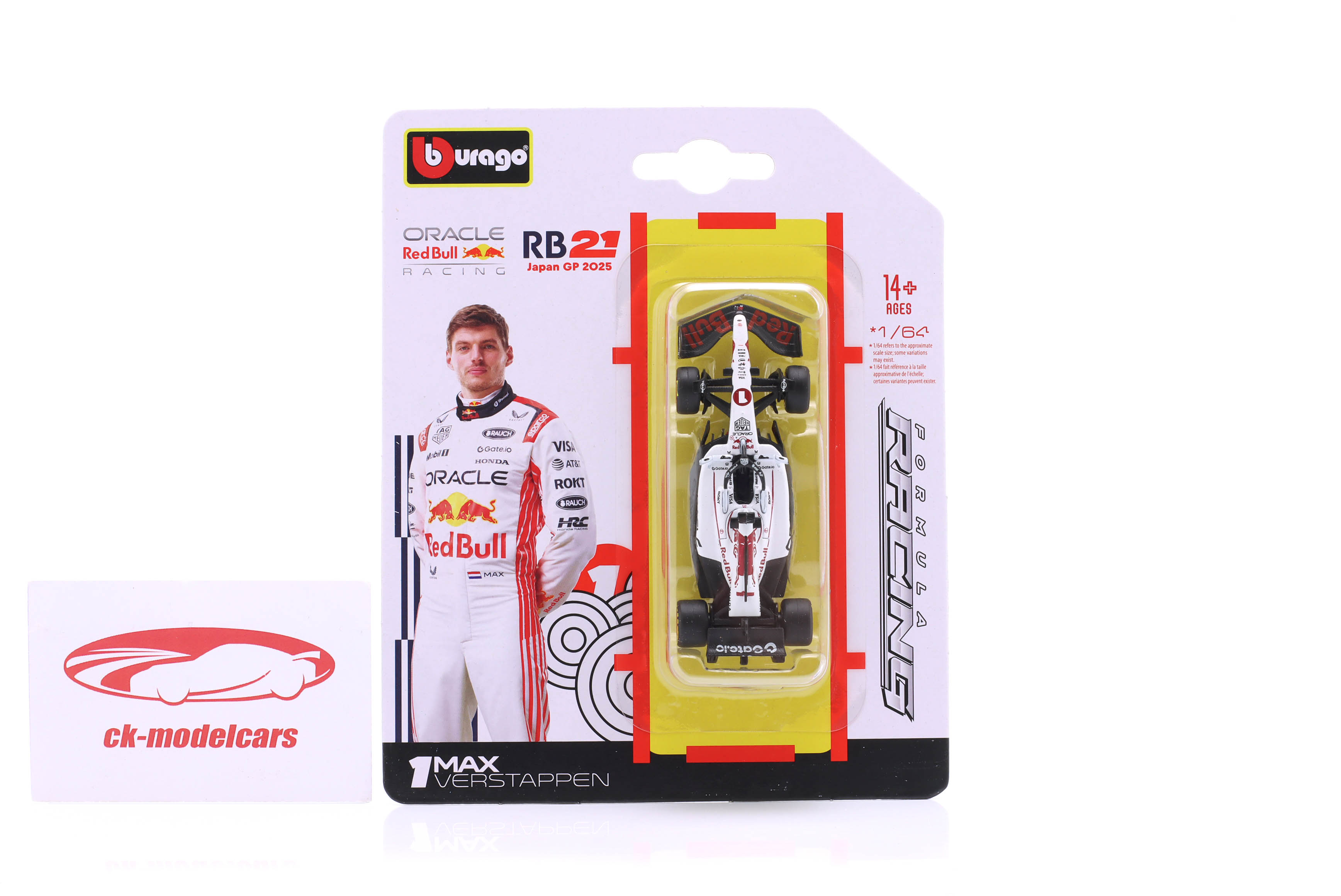 Bburago 1:64 Max Verstappen Red Bull RB21 #1 勝者 日本 GP 式 1