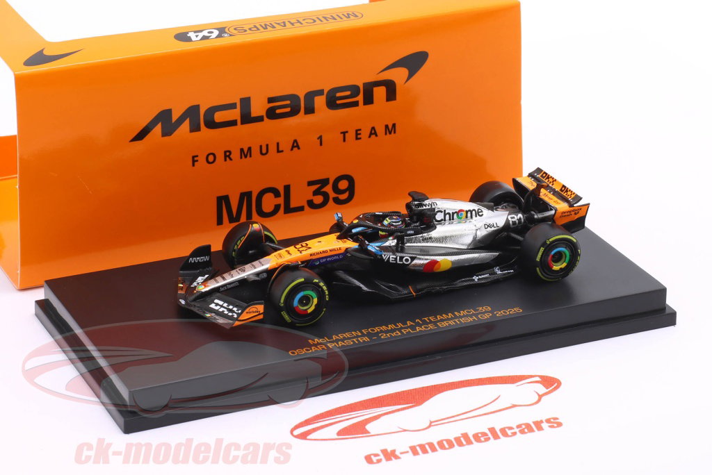 Minichamps 1:64 Oscar Piastri McLaren MCL39 #81 2nd British GP