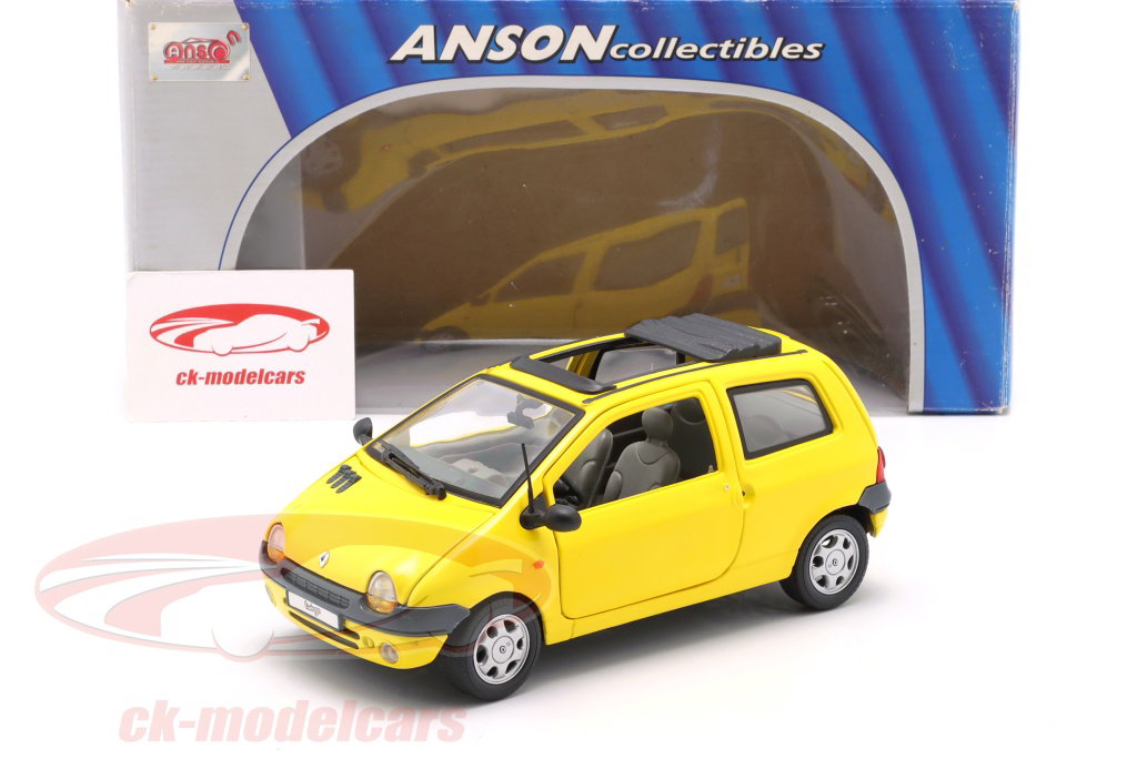 Anson 1:18 Renault Twingo Open Top 黄色 30341 モデル 車 30341