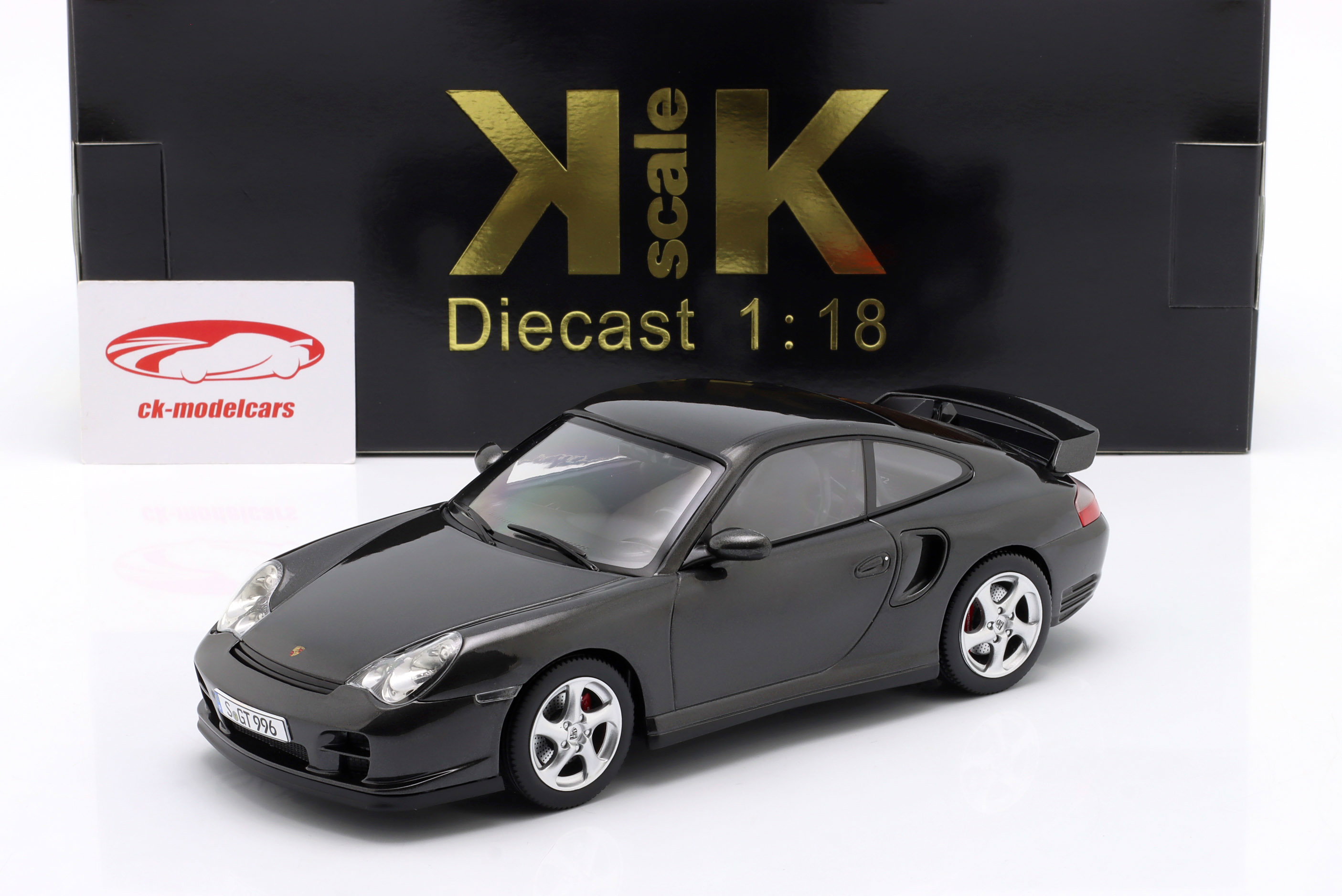 KK-Scale 1:18 Porsche 911 (996) GT2 year 2001 black metallic
