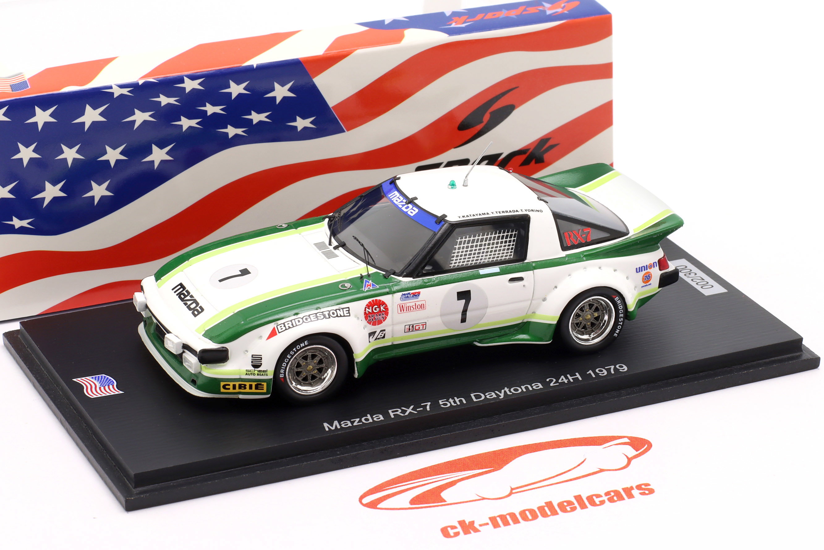 Spark 1:43 Mazda RX-7 #7 5th 24h Daytona 1979 Mazda Technical