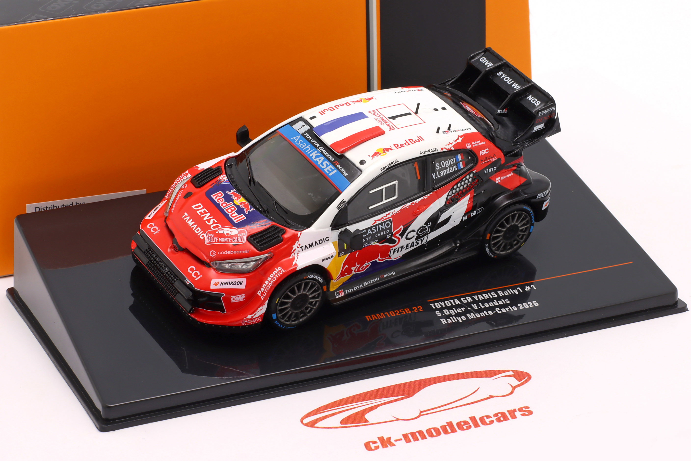 G*d様 1/43 TOYOTA GR YARIS Rally1 2026 会場 Ixo 1:43 Toyota GR Yaris Rally1 #1 3rd Rallye Monte Carlo 2026