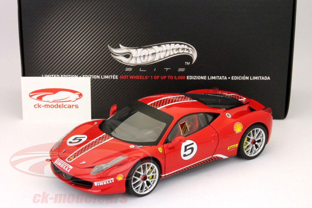HotWheels Elite 1:18 Ferrari 458 Challenge #5 Elite X5486
