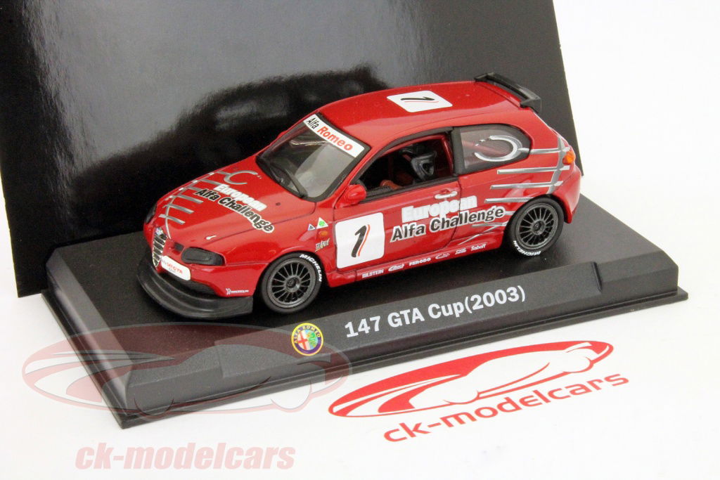 ALFA ROMEO 147 GTA Cup (2003) ミニカー Ixo 1:43 Alfa Romeo 147 GTA Cup 2003 #1 CK999681 model car