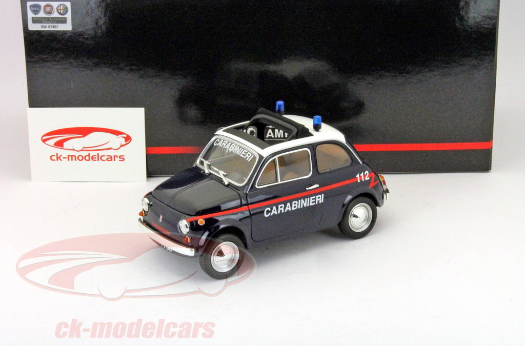 Minichamps 1:18 Fiat 500 L Year 1968 Italian Carabinieri blue