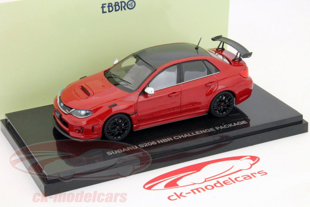 1/43 エブロ スバル S206 NBR CHALLENGE PACKAGE Ebbro 1:43 Subaru S206 NBR Challenge package white / black