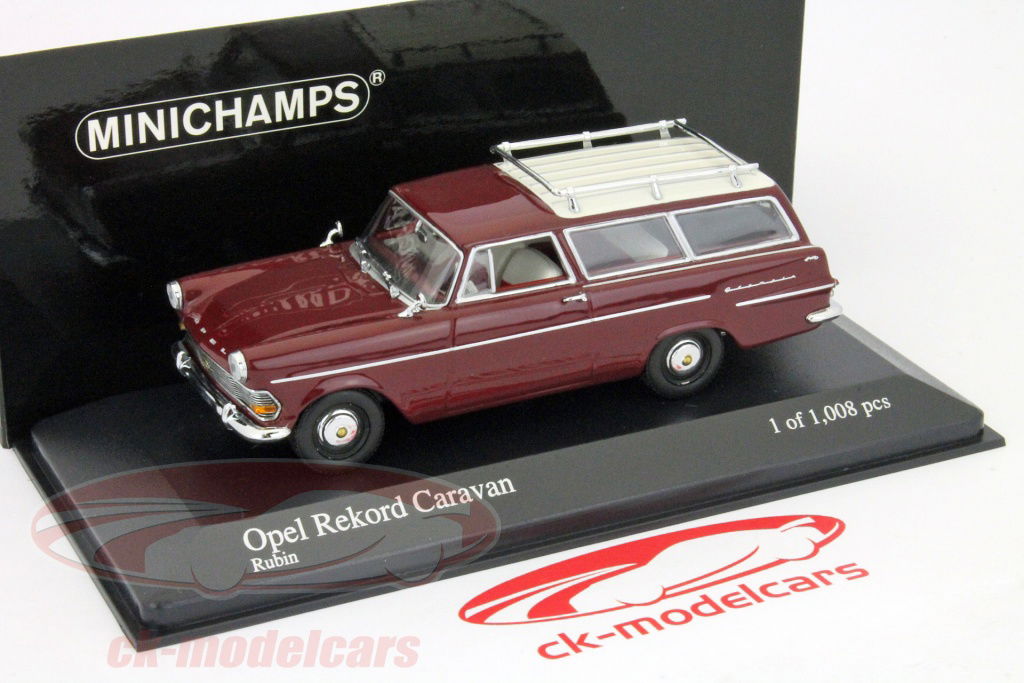 Minichamps 1:43 Opel Rekord Caravan year 1960 ruby red