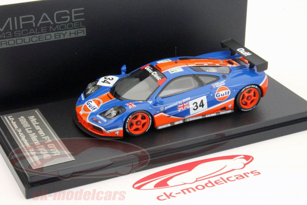 McLaren F1 GTR 1996 LeMans ミニカー Hpi 1/43 HPI 1:43 McLaren F1 GTR #34 Le Mans 24h 1996 Jones, Raphanel