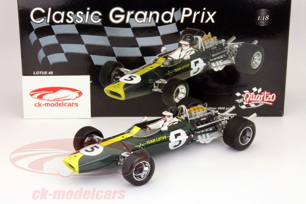 Quartzo１/１８ クラシックモデル　ロータス４９　１９６７ジム・クラーク Quartzo 1:18 Jim Clark Lotus 49 #5 Winner GP Netherlands