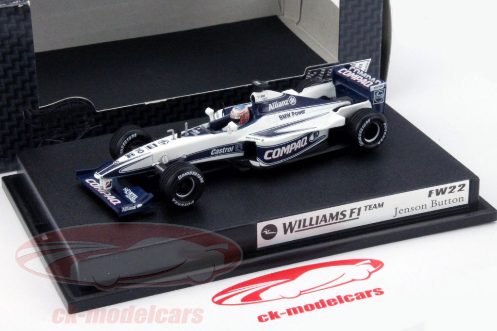 HotWheels 1:43 Jenson Button Williams FW22 #10 Formula 1