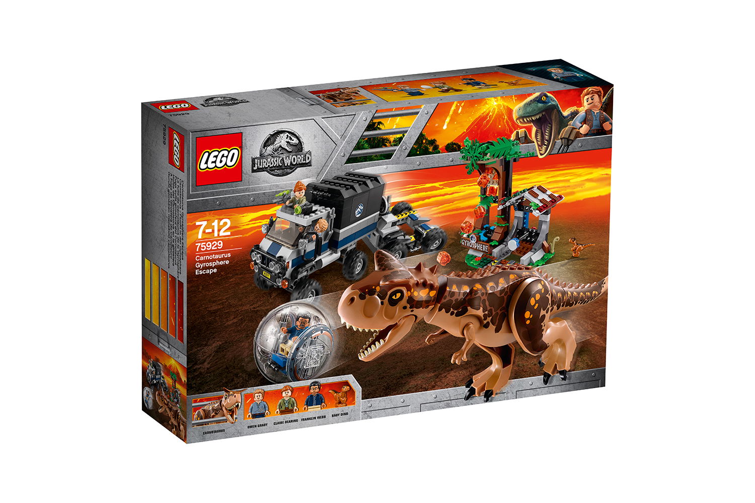 LEGO® Jurassic World™ Carnotaurus - Flucht in der Gyrosphere