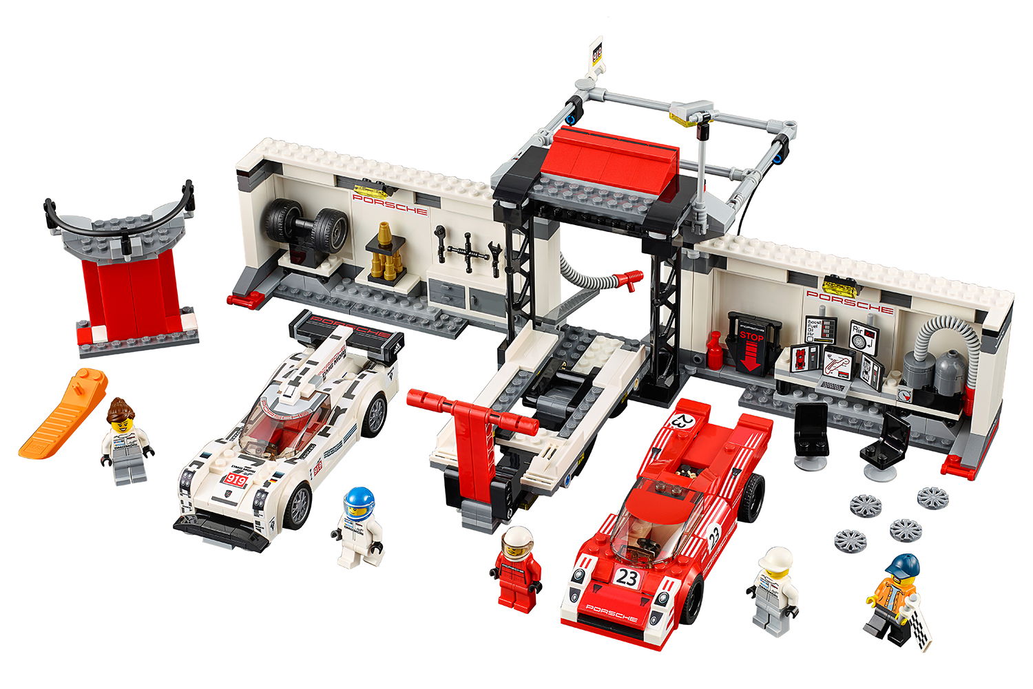 LEGO® Speed Champions Porsche 919 Hybrid e 917K com Pitlane