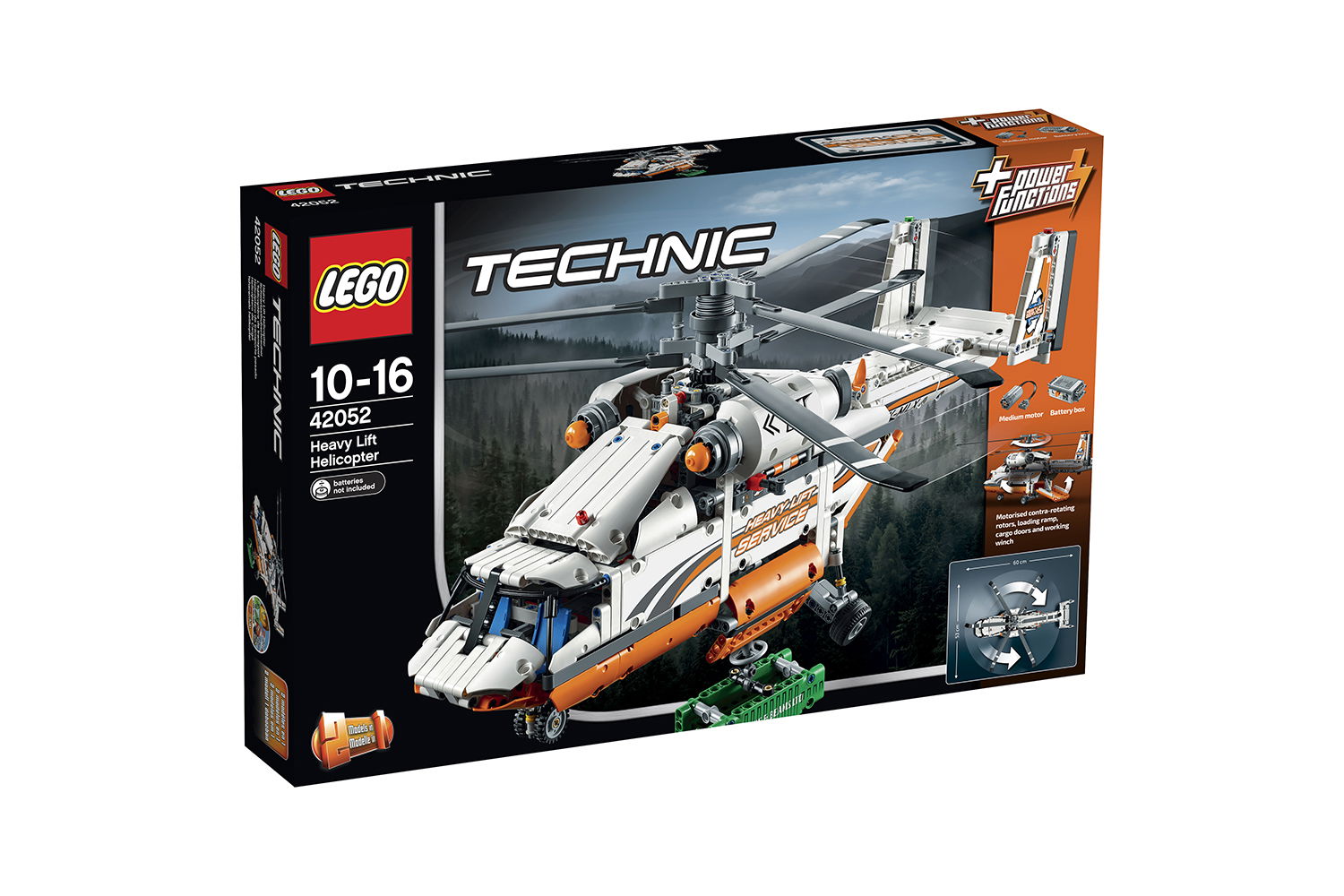 LEGO® Technic helicóptero pesado blanco / naranja